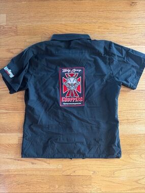 Big Easy Choppers Black Short-Sleeve Button Down Shirt Throttle Threads